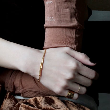 norme dew pinky ring / SV925＋Gold Plated