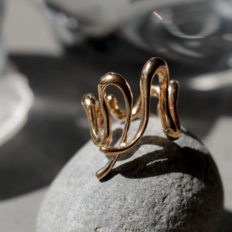norme pulse pinky cuff ring / SV925＋Gold Plated