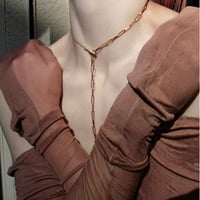 norme dew long frame necklace / SV925＋Gold Plated