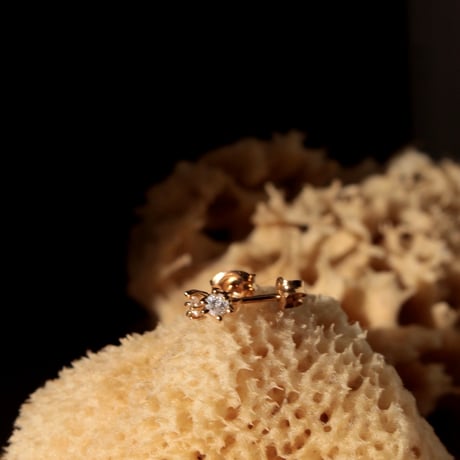 norme diamond pierce (2p) / SV925＋Gold Plated