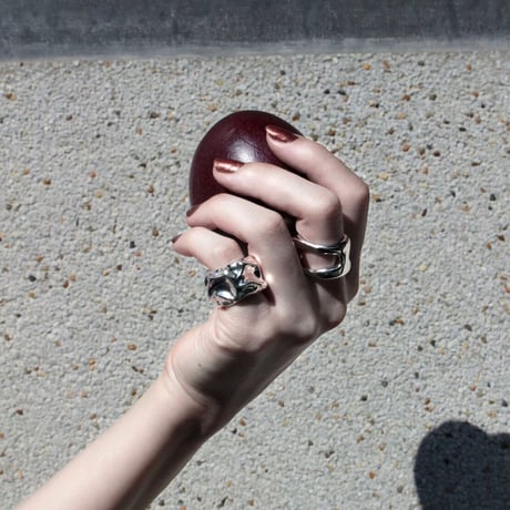 Flower cell square ring (gloss)