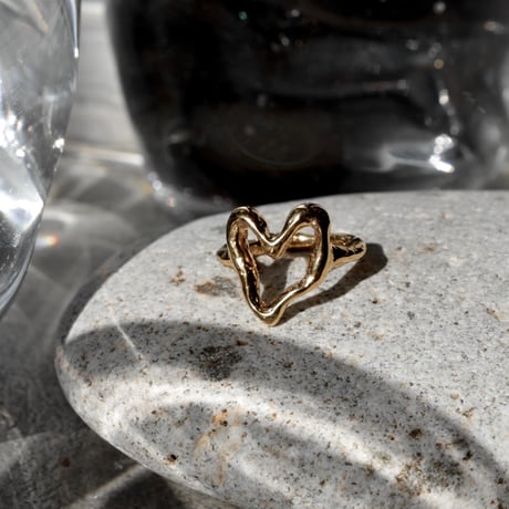 norme open heart ring / SV925＋Gold Plated