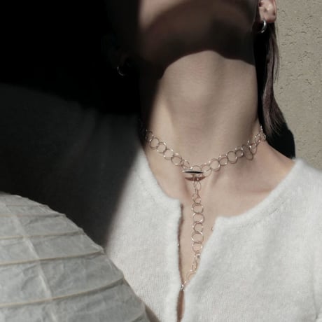 norme clear circle necklace / SV925