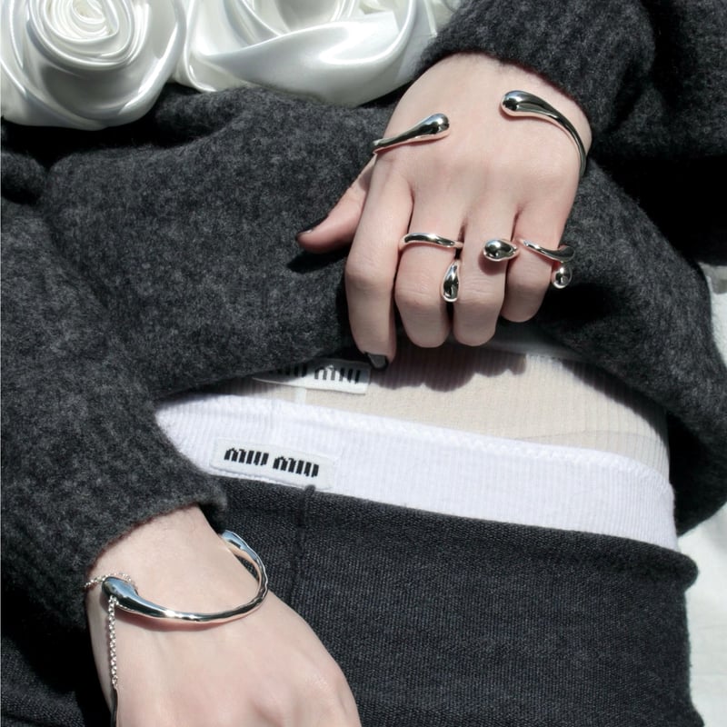 soierieソワリー/l art palm cuff Metal art palm cuff (one color) | Soierie Onlin