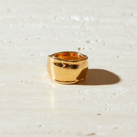 norme dew wide ring / SV925＋Gold Plated