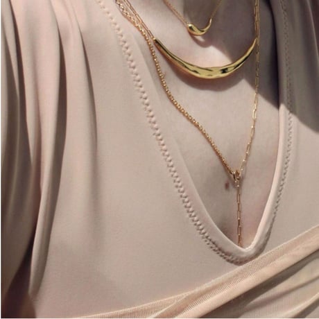 norme third necklace / SV925＋Gold Plated
