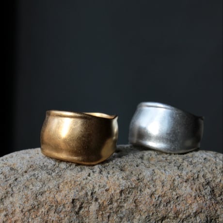 norme dew wide ring (Matt) / SV925＋Gold Plated