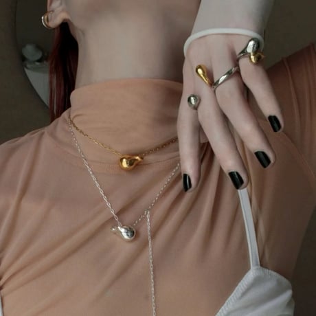 Metal art pinky cuff ring (mix color)