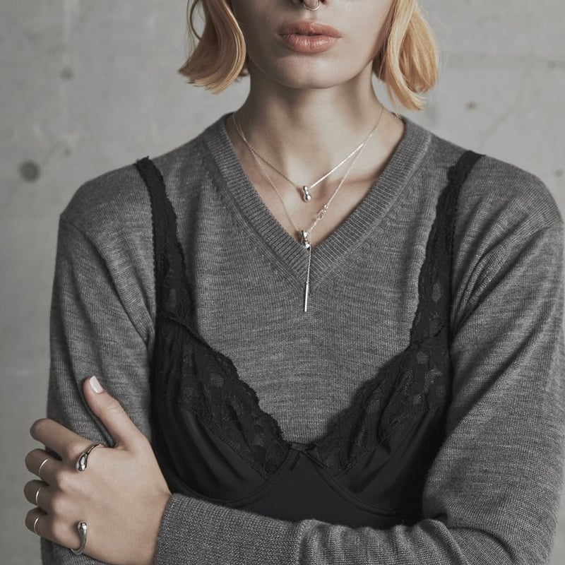 Metal pearl necklace | Soierie Online Store