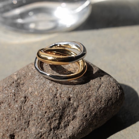 Metal art pinky ring (mix color)