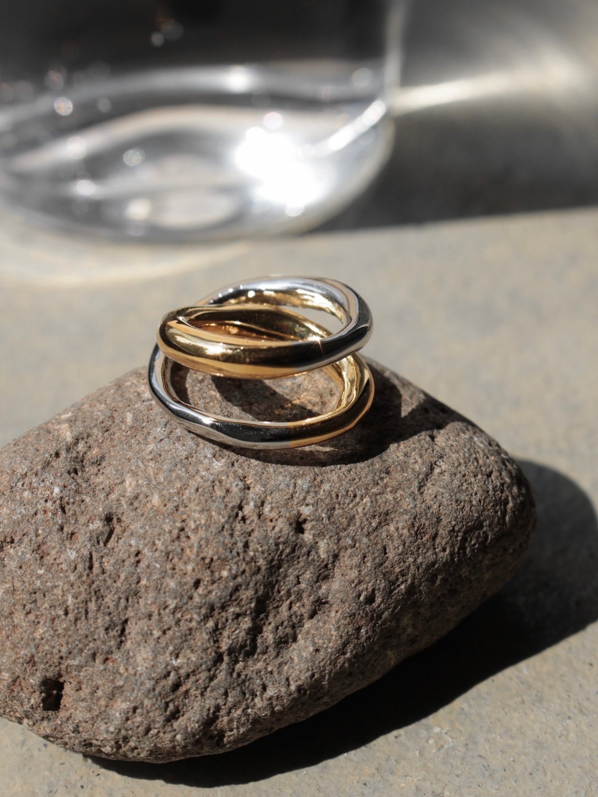 Metal art pinky ring (mix color) | Soierie Onli