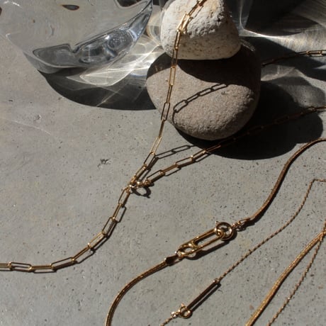 Gem clip necklace(3p set)