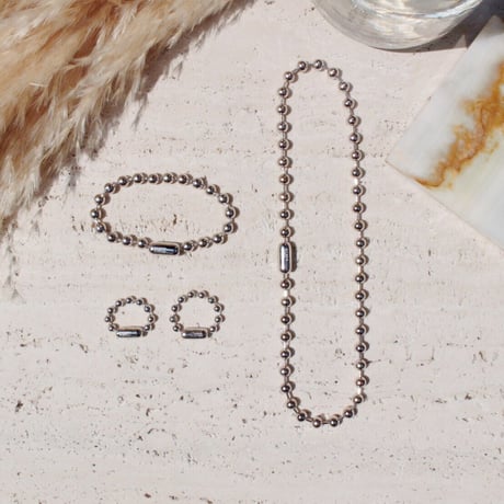 Ball chain bracelet / 6.5mm  / Gross silver［Unisex line］
