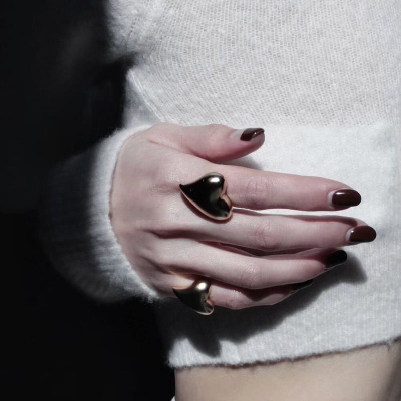 Soierie ソワリーハートピンキーリング