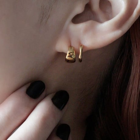 norme dew wide pierce / SV925＋Gold Plated
