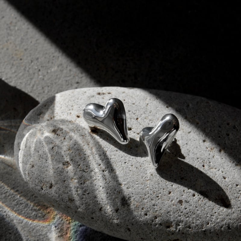 Soierie ディストート ハート ピアス Distort heart pierce | Soierie Online Store