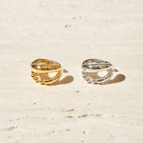 Ball chain earcuff pinky ring [Unisex line]