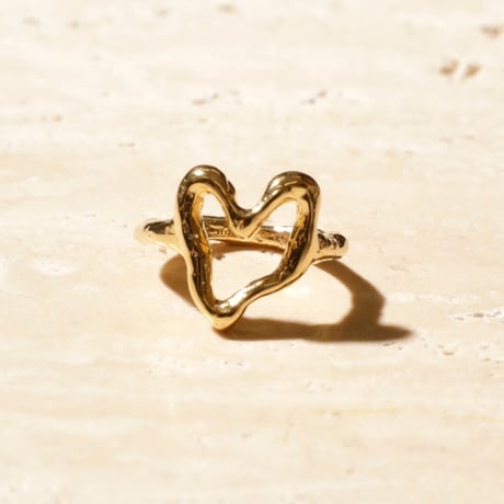 norme open heart ring / SV925＋Gold Plated