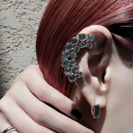 Stone curve ear clip (1P)