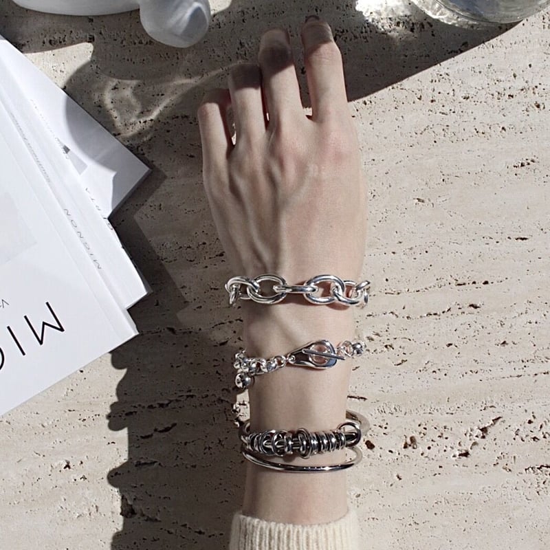 Collar bracelet / Light silver | Soierie Online