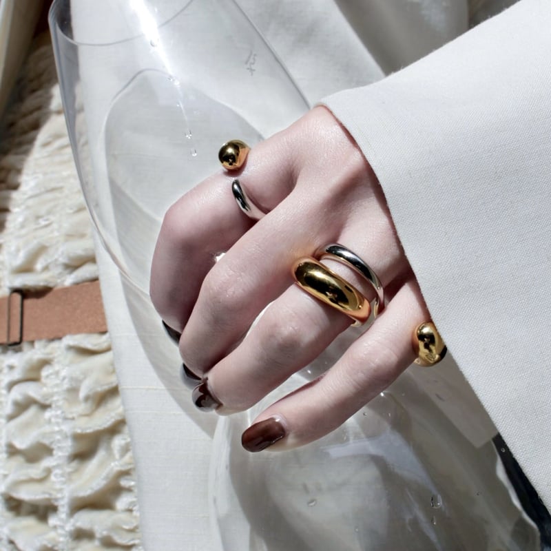 Moist asymmetry earcuff ring (mix color)【Exclus Moist asymmetry earcuff ring (mix color)【Exclus