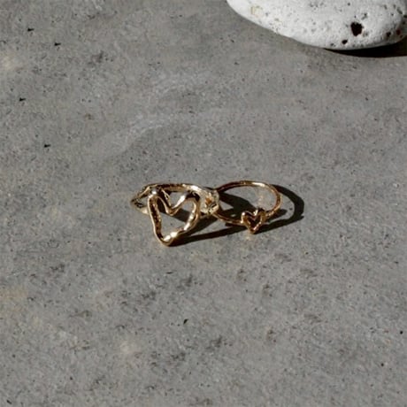 norme open heart mini ring / SV925＋Gold Plated