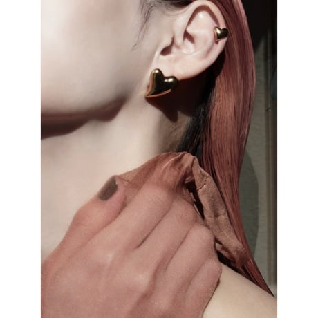 Heart mini pierce / Gold【Silver 925 product】