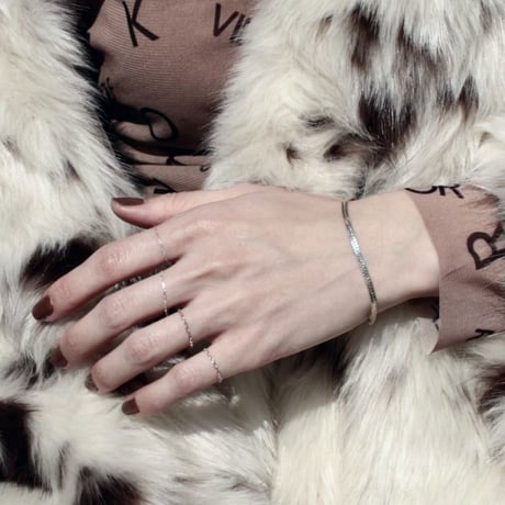 norme flat snake  bracelet / SV925