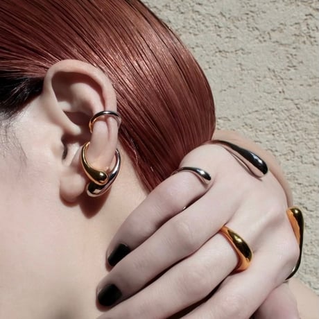 Metal art pinky cuff ring (mix color)