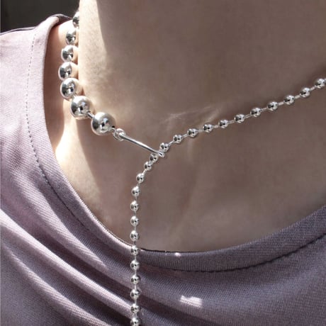 Ball chain hook necklace [Unisex line]