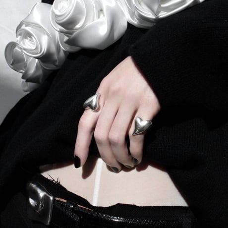 Heart ring / Silver 【Silver 925 product】