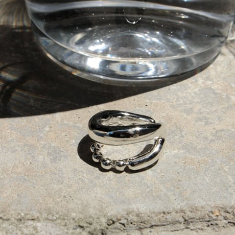 Ball chain earcuff pinky ring [Unisex line]
