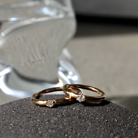 norme diamond ring / SV925＋Gold Plated
