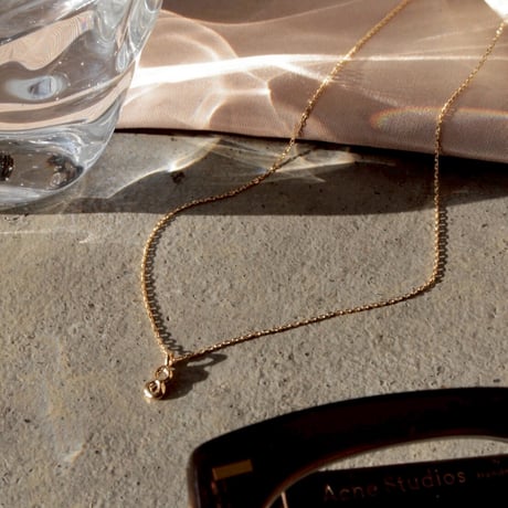 norme numbering mini necklace / SV925＋Gold Plated