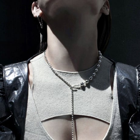 Ball chain hoop pierce [Unisex line]