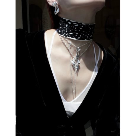 Ribbon small necklace