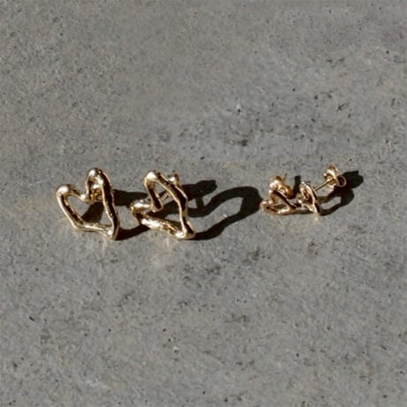 norme open heart mini pierce / SV925＋Gold Plated