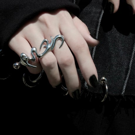 Tribal barbell ring
