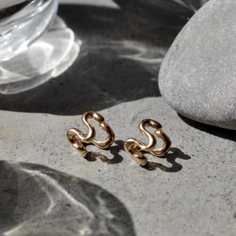 norme pulse hoop pierce / SV925＋Gold Plated