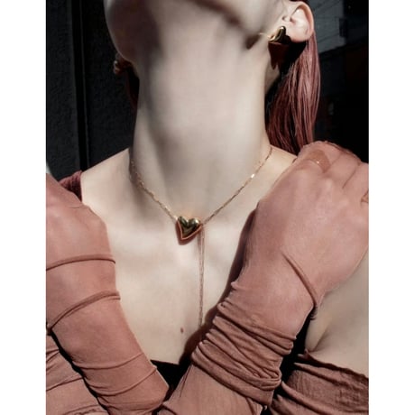 Heart necklace / Gold 【Silver 925 product】