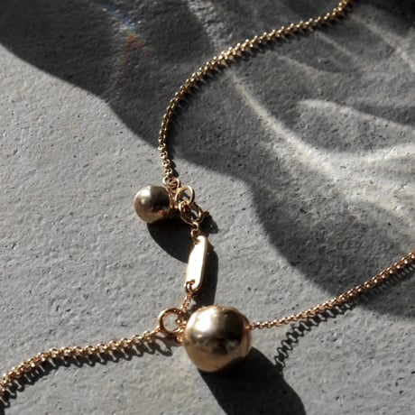 norme metal pearl necklace / SV925＋Gold Plated