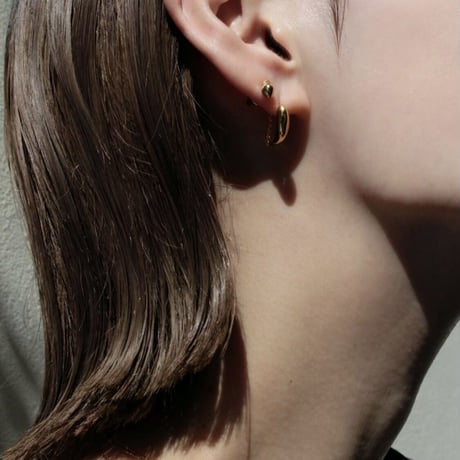 norme drop pierce / SV925＋Gold Plated