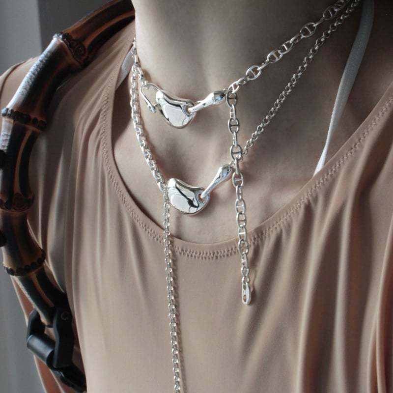 Kinetic parts lariat ネックレス Kinetic parts lariat | Soierie Online Store