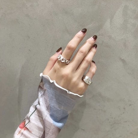 Asymmetry chain ring  [Unisex line]