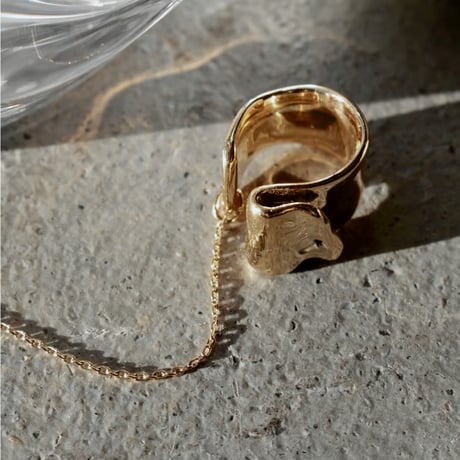 norme playing chain earcuff / SV925＋Gold Plated
