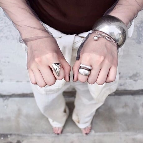 Simple silver bracelet［Limited］