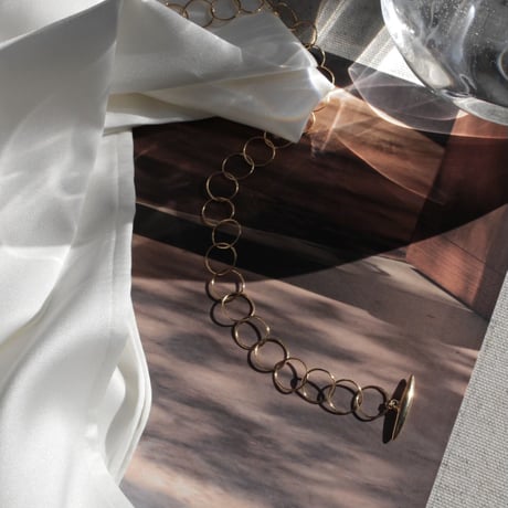 norme clear circle necklace / SV925＋Gold Plated