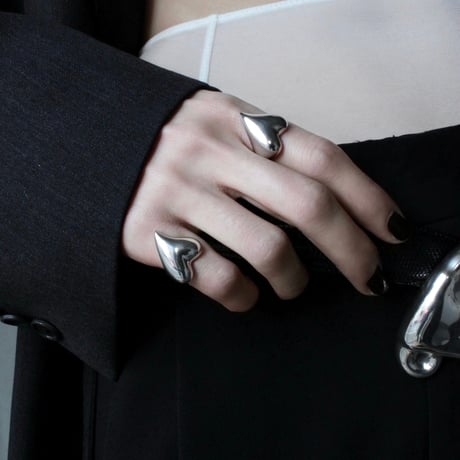 Heart ring / Silver 【Silver 925 product】