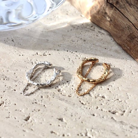 Aging chain cuff ring (1P)