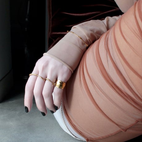 norme dew pinky ring / SV925＋Gold Plated